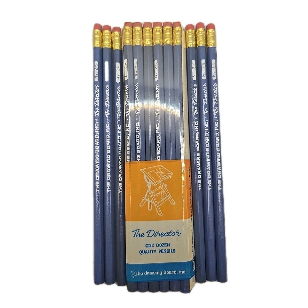 Vintage 6 New * The Drawing Board, Inc The Director no. 2 1/2  Pencils Rare U113